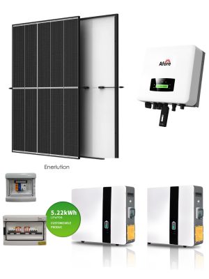 Kit FV AFORE bat10 Kit Fotovoltaico On-Grid/Off-Grid da 6kW con Accumulo da 10kWh – AFORE