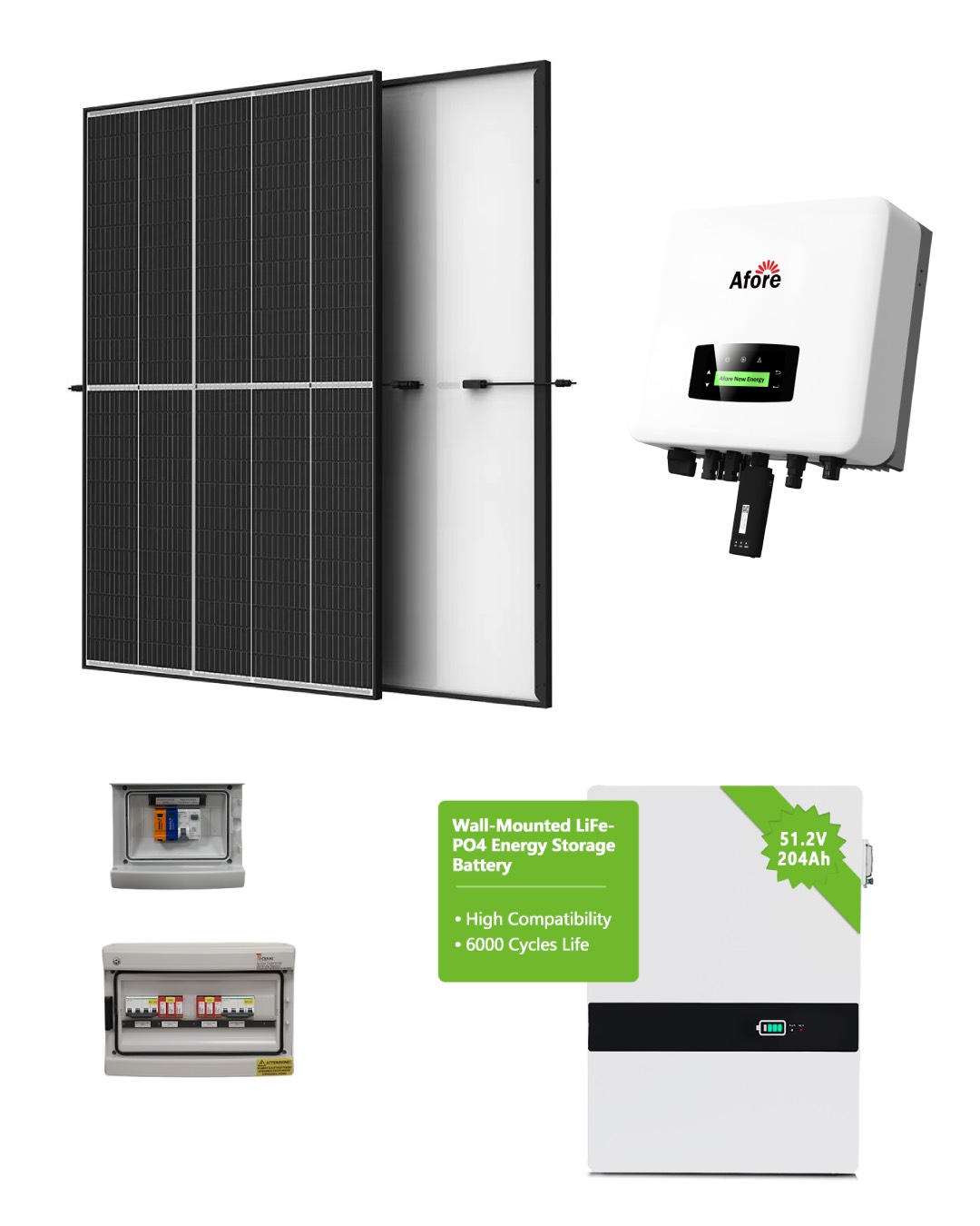 Kit Fotovoltaico On-Grid/Off-Grid da 5,4kW con Accumulo da 10kWh – AFORE