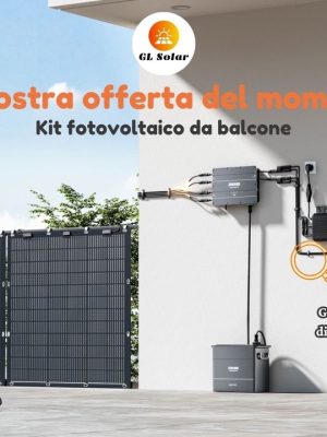 Kit Fotovoltaico da Balcone 800W con Accumulo