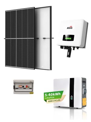 Kit FV AFORE bat5 Kit Fotovoltaico On-Grid/Off-Grid da 3,6kW con Accumulo da 5kWh – AFORE